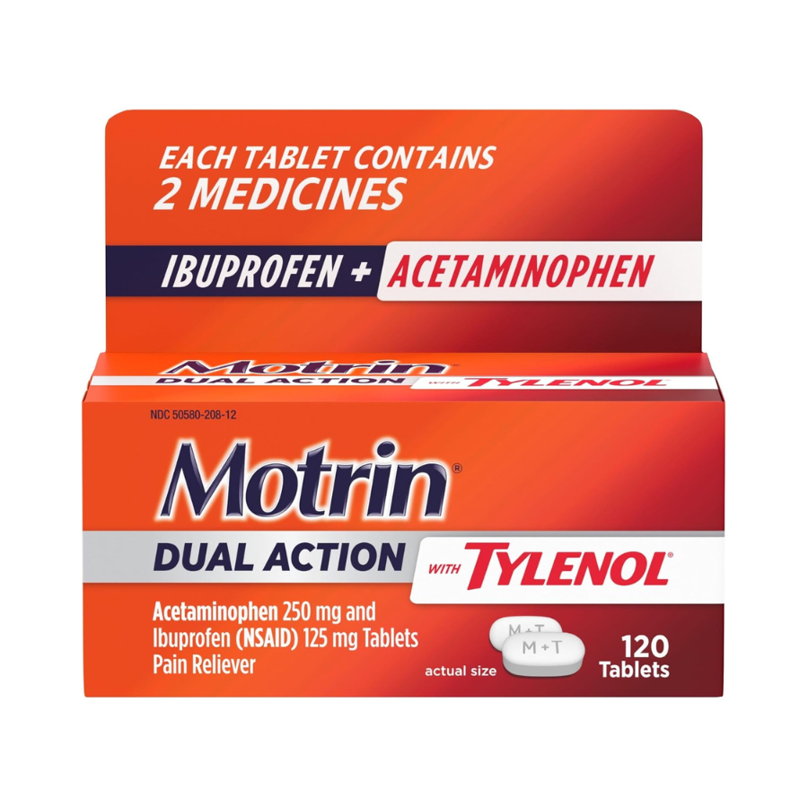 Motrin Ibuprofen + Acetaminophen 120 Tabletas (16 Oz)