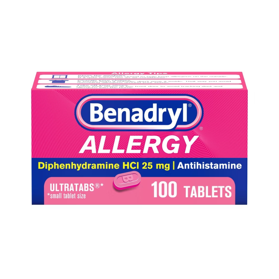 Benadryl Ultratab Allergy 25 mg Caja De 100 Tableta