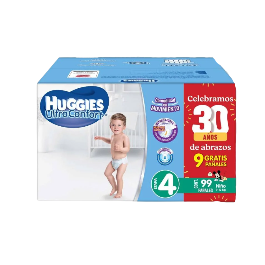 Huggies Pañales Etapa 4 Ultra Confort Niño 99 Piezas