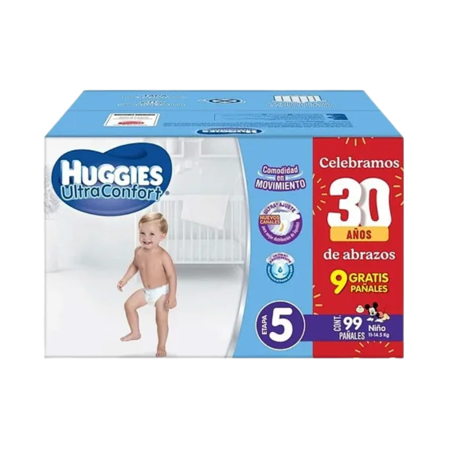 Huggies Pañales Etapa 5 Ultra Confort Niño 99 Piezas