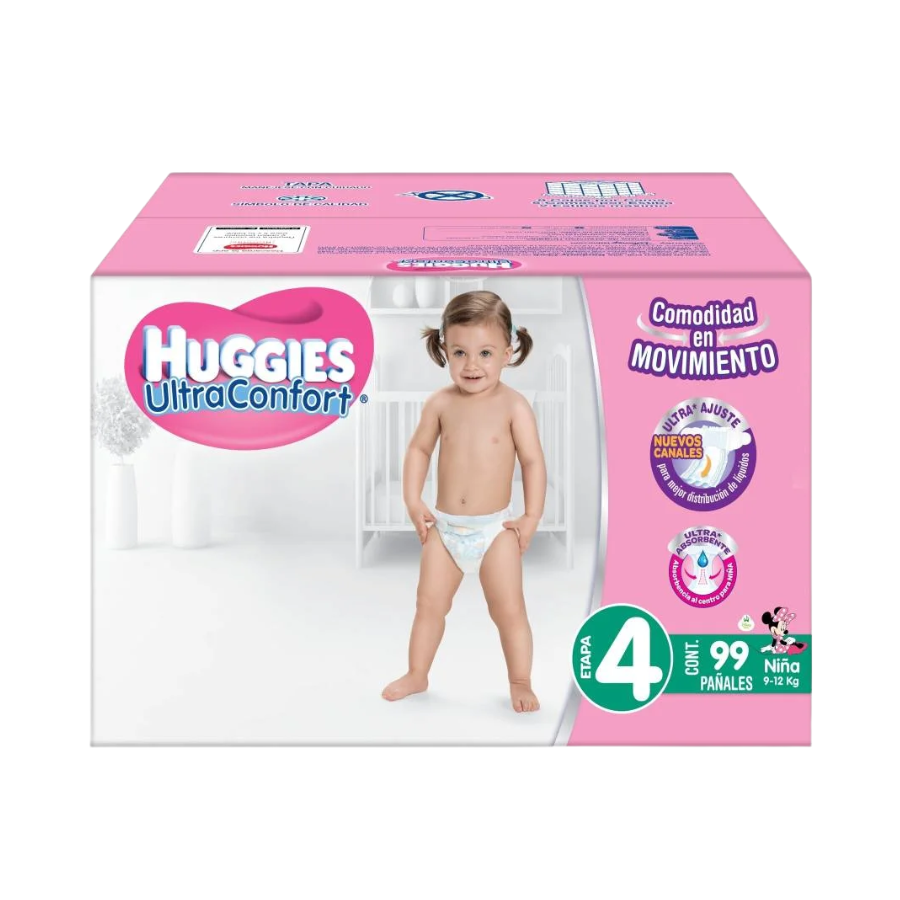 Huggies Pañales Etapa 4 Ultra Confort Niña 99 Piezas