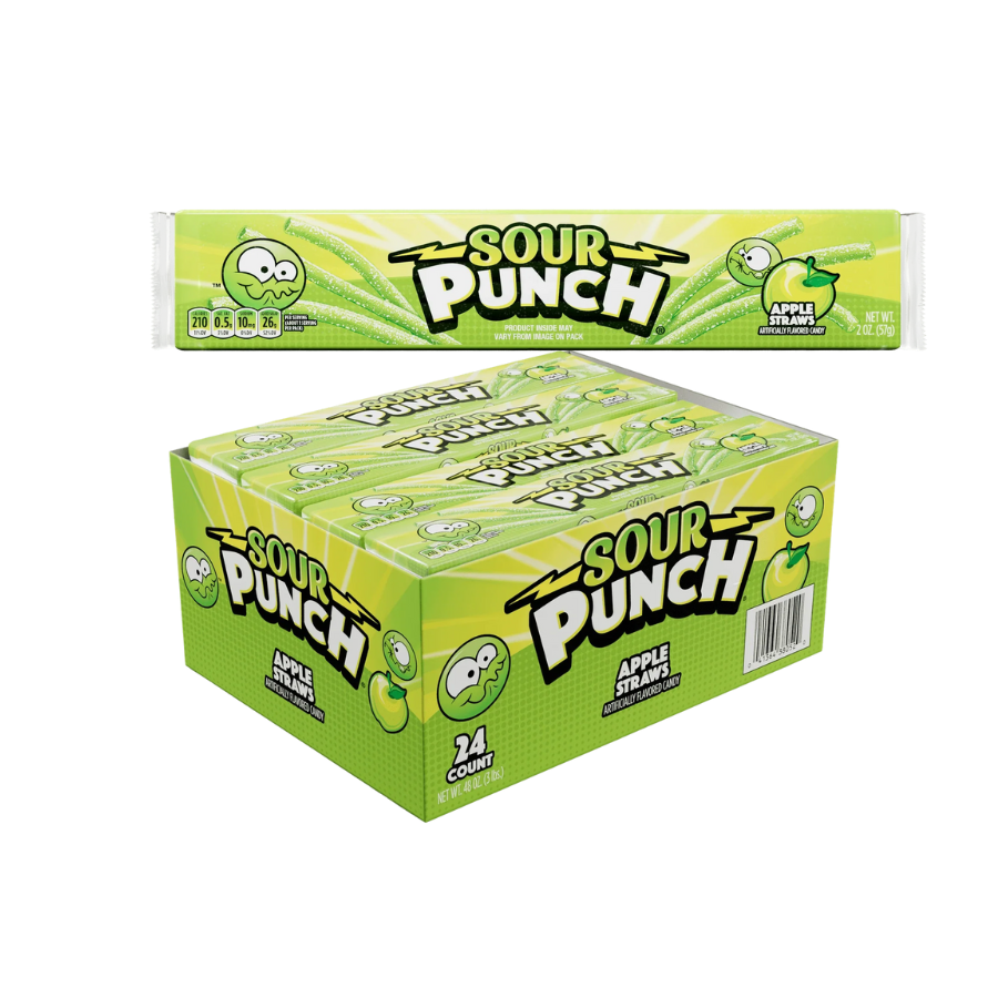Sour Punch Apple Straws (2 Oz, 24 Ct)