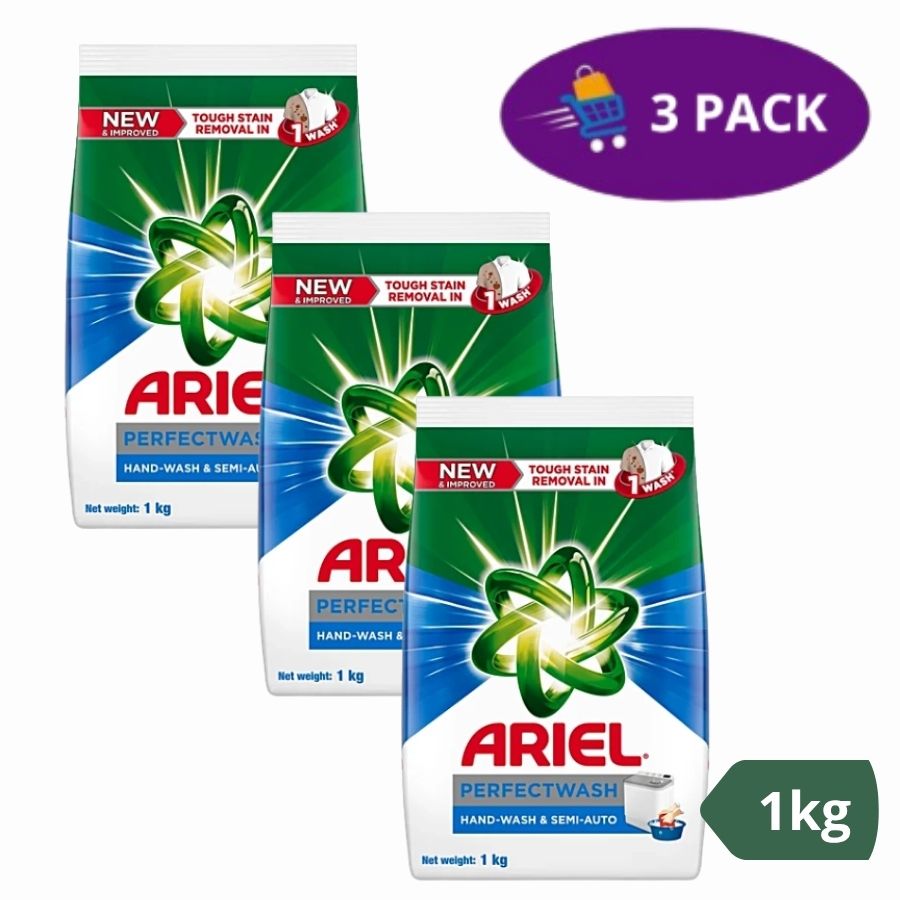 Ariel Perfect Wash Detergente en polvo(1Kg) $7.50