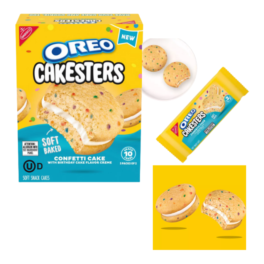 Oreo Golden Cakesters Confeti Cake 10.1oz (5 piezas)$6.50