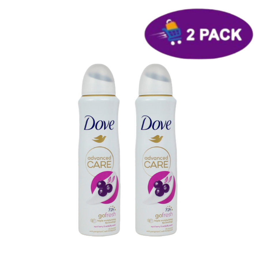 Dove Deorante Spray Go Fresh Acai Berry & Waterlily Advanced Care (150 ML)  2x $7.50