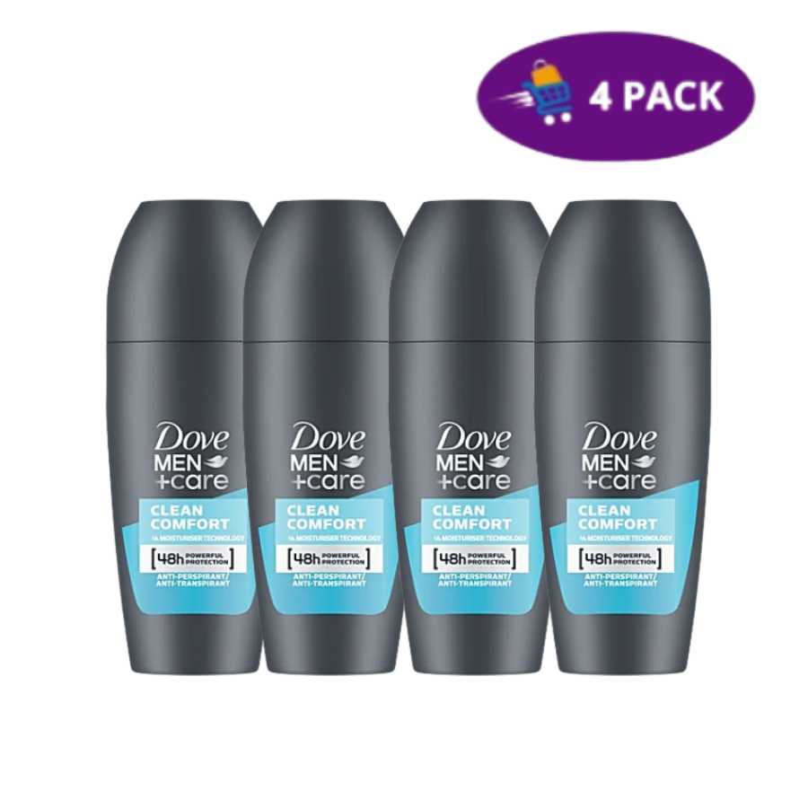 Dove Men+Care Clean Confort deodorant Roll On (50ml)  4x $10.00