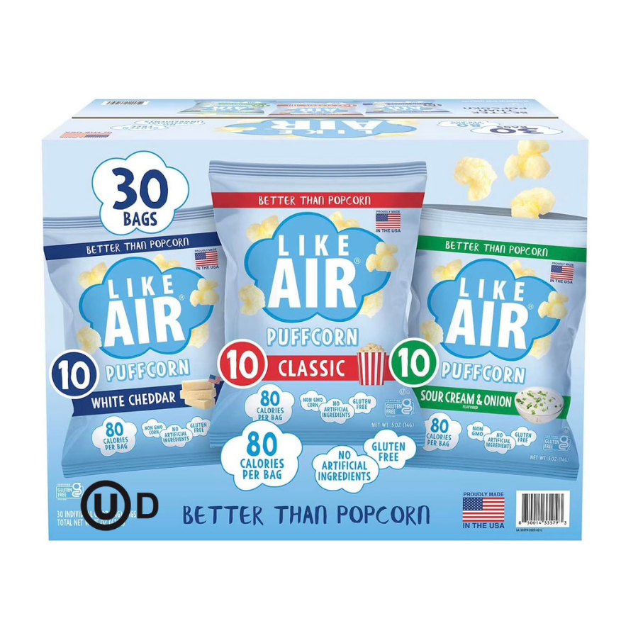 Popcorn Like Air Variety Pack 0.5oz (30Bolsas) $28.75